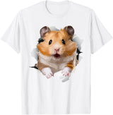 Cute Hamster Design for Men Women Kids Animal Hamster Lovers T-Shirt - White