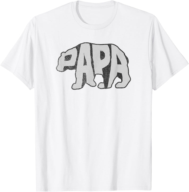 Trendy Apparel Trendy Centered Classic Papa Bear T-Shirt - White