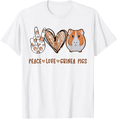 Peace Love Guinea Pigs Gift for Lover Small T-Shirt