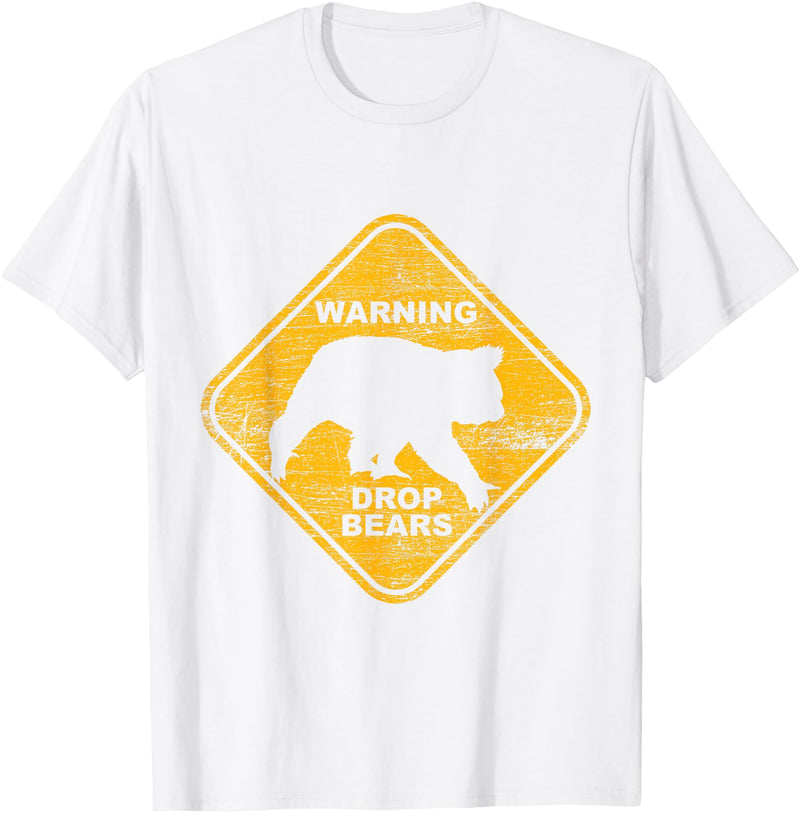 Animal Tees & Gift Idea Attention Falling Bears Animal Design Australia Gift Koala T-Shirt - White
