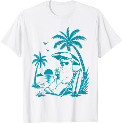 Polar Bear Beach Vacation Souvenir Animal Lovers Men Women T-Shirt