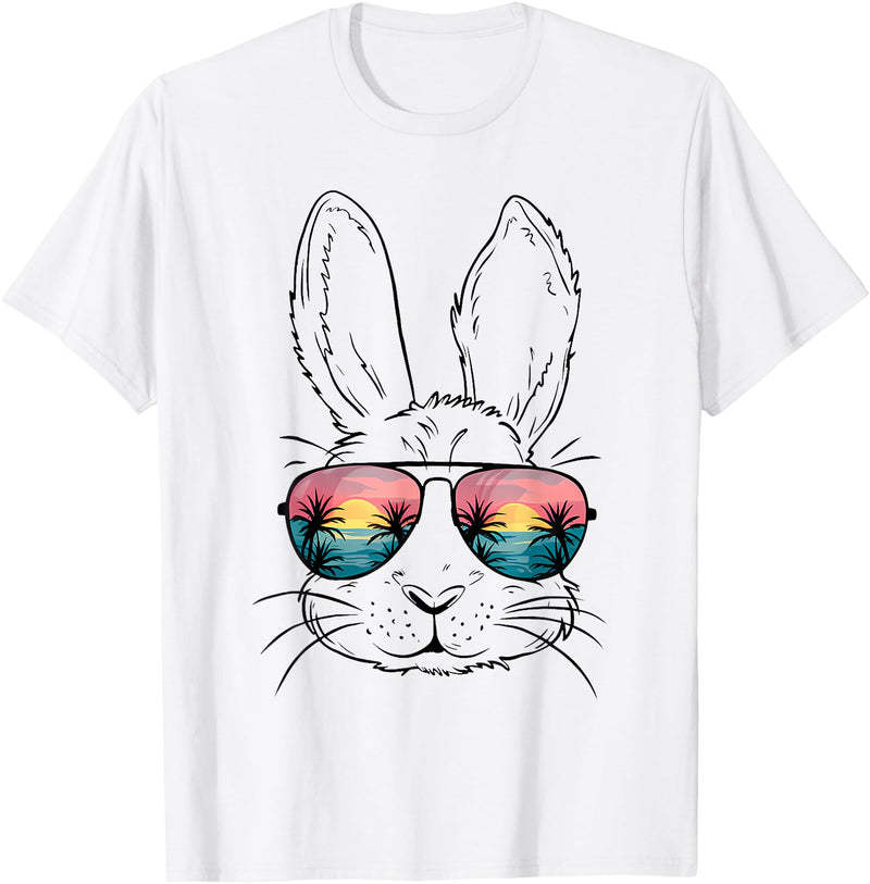 Cute Bunny Easter Lover Bunny Graphic T-Shirt in White