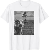 When Pigs Fly Pig Lover Designs Apparel Gifts Cow Selfie With Flying Pigs Fly Funny Gift for Men Women Kid T-Shirt - White