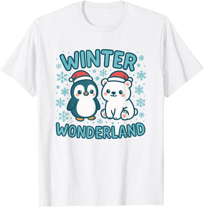 Penguin and Polar Bear Winter Wonderland T-Shirt