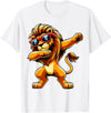 Funny Lion Lover Dabbing Lion Sunglasses T-Shirt - White