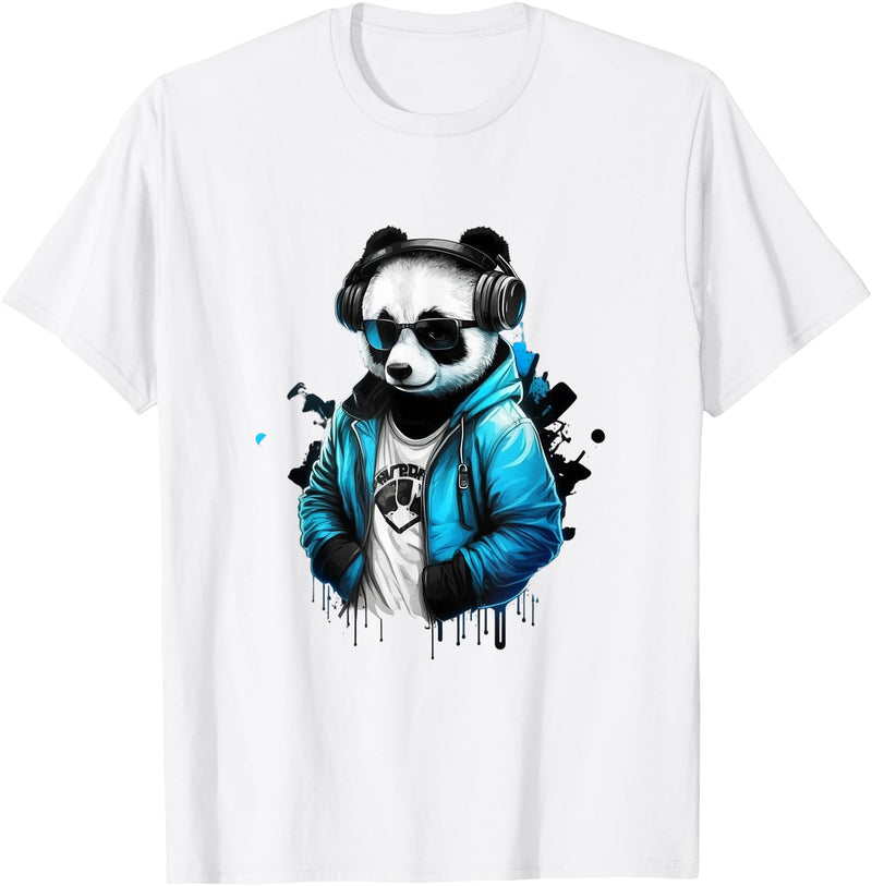 Panda Musik DJ Controller Gaming Panda Panda Music DJ Controller Gaming Panda T-Shirt - White
