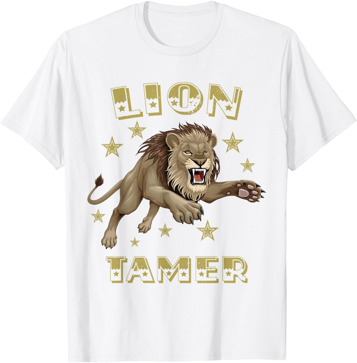 Costume Lion Lion Tamer Carnival Costume Theme Circus Staff Party Vintage T-Shirt - White