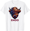 Emo Cow Cute Scottish Highland Emoo Grunge Men Women Music T-Shirt - White