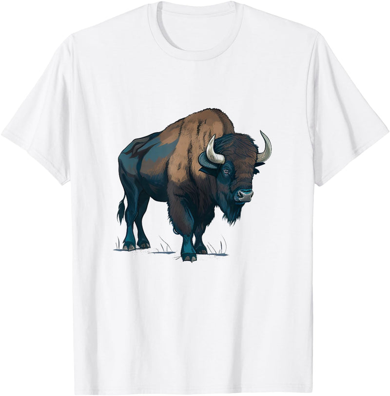 Buffalo Animal Buffalo Bison Animal Costume for Boys and Girls T-Shirt - White