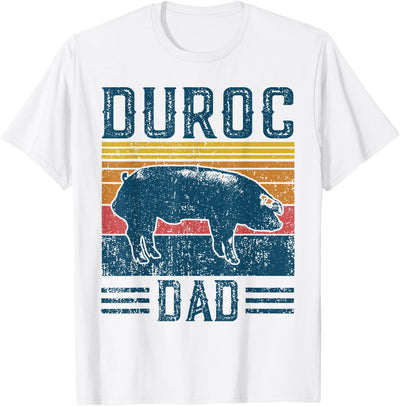 Farming Breed - Vintage Duroc Pig Dad T-Shirt