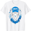 I Liked The Lions Before It Was Cool Tees Blue Lions Salty Wearing Hat Salty Cool Lions Strong Lions T-Shirt - White