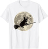 Frenchie Lovers Halloween Design Bulldog Witch Hat French Bulldog Halloween Frenchie Dog on Broom as a Witch T-Shirt for Men