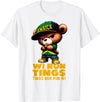 Jamaican Gifts for proud Jamaican Men, Women, Kids WI RUN TINGS Teddy Bear Jamaica Flag Shirt Jamaican Clothing T-Shirt - White
