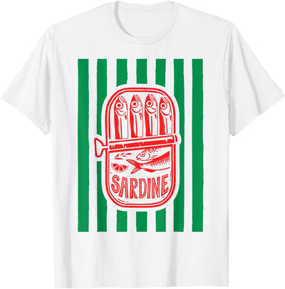 Les Sardines fisherman aesthetic coastal sardine Tinned Fish T-Shirt