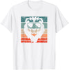 Lion Accessories & Clothing Gifts Women Men Kids Lion Retro Style Vintage T-Shirt - White