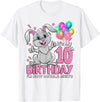 It's My 10th Birthday Rabbit 10 Years Old Girl T-Shirt in White