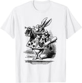 Cute Rabbit Lover Bunny Graphic T-Shirt (Slate Grey) in White