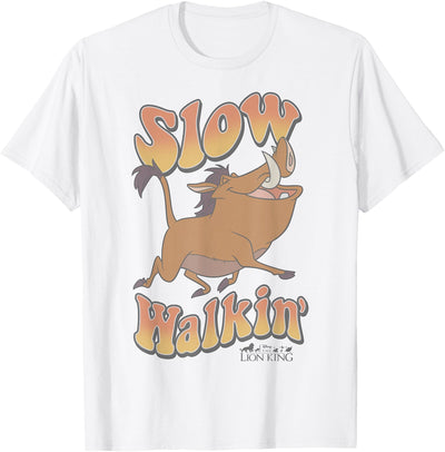 Lion King Pumbaa Slow Walkin' Portrait Logo T-Shirt