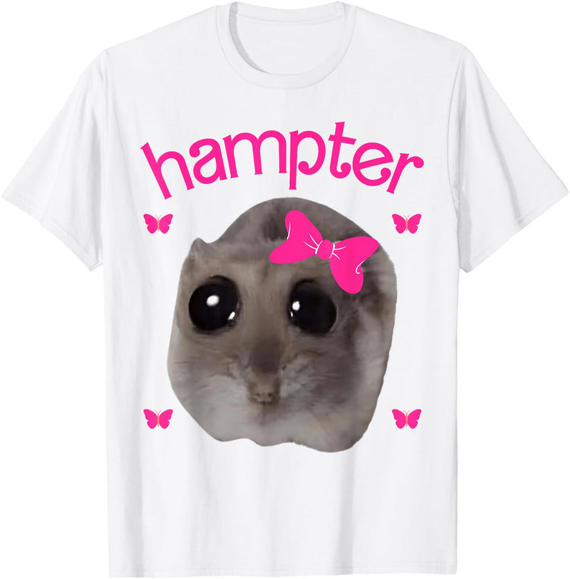 Hampter Sad Hamster Meme Hamster Lover Oddly Specific Memes T-Shirt - White
