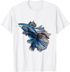 Wistful Blue Beta Fish T-Shirt - White