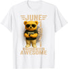 June 1971 55th Birthday Gifts for Men Women 55 Year Old June 1971 Teddy Bear 55th Birthday Men Women T-Shirt - White