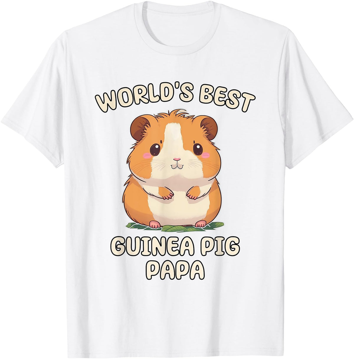 Best & Fun Guinea PIg Designs Funny World's Best Guinea Pig Papa Dad T-Shirt - White