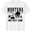 Montana Is Calling And I Must Go! Montana Is Calling & I Must Go Bear Mountains Vintage Gift T-Shirt - White