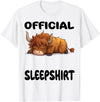 Official Sleep Pajamas Nightgown Sleepwear Co. Scottish Highland Cow Official Sleepshirt Pajamas Nightgown T-Shirt - White