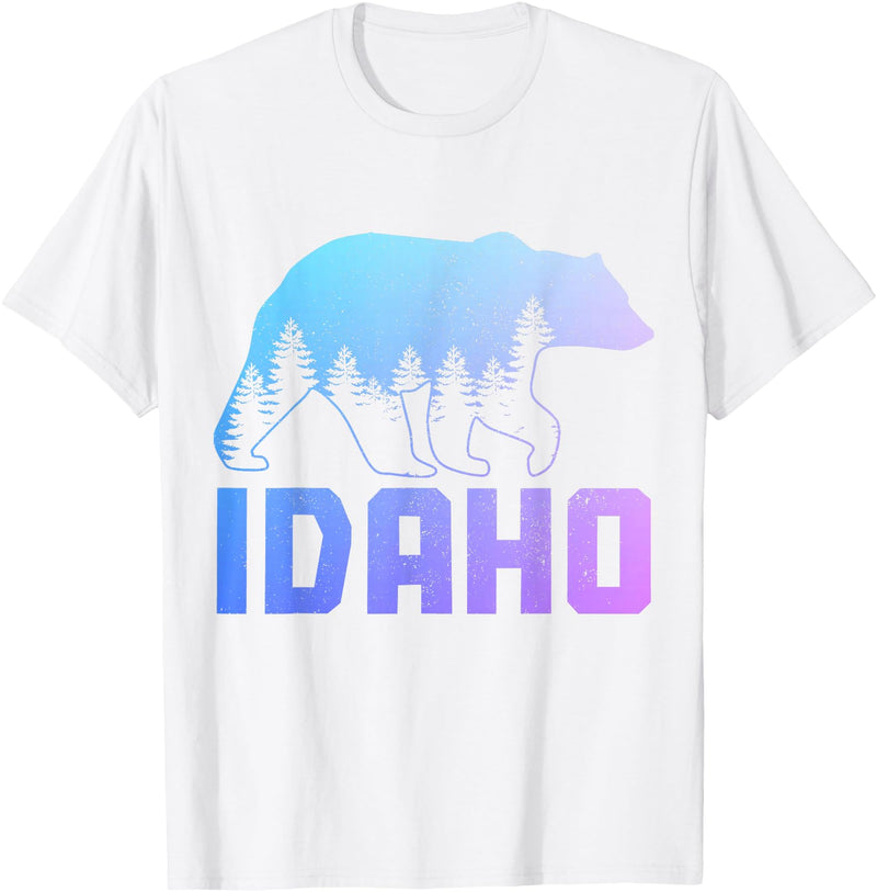 We Love Idaho Idaho Bear Grizzly Pride Outdoor Hiking Nature Vintage T-Shirt - White