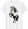 Urban Empyre Shire Horse White Equestrian Rearing T-Shirt - Straight - White