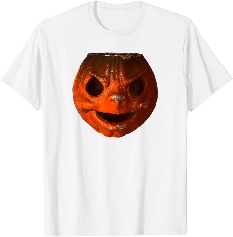 Imagine Graphics Creepy Vintage Halloween Pumpkin T-Shirt - White