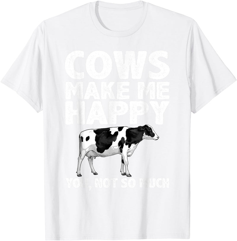 Cow Gift Cow Lover Accessories Cattle Farmer Stuff Cool Cow Art For Men Women Cow Farmer Dairy Cows Farm Animal T-Shirt -