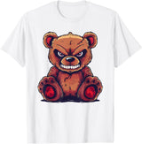 Grumpy Angry Teddy Bear Face T-Shirt