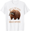 Just A Fat Bear With A Grizzly Appetite Fish Salmon T-Shirt - White