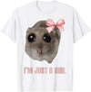 I'm Just a Girl Hamster FUNNY T-Shirt - White