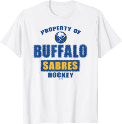 Cow Buffalo Sabres Property White Officially T-Shirt