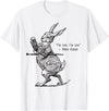 Retro Alice Wonderland White Rabbit I'm Late T-Shirt in White