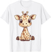 Cute Giraffe for Kids Design Kids Giraffe T-Shirt - White