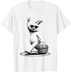 Funny Bunny Rabbit Rock on Men Women Kids Easter Day T-Shirt in White
