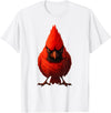 I just really like animals Angry Cardinal Artwork Red Bird Nature Wildlife Graphic T-Shirt - White