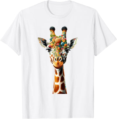 Floral Aesthetic Giraffe Lover Shirt Giraffe T-Shirt