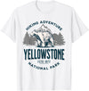 Yellowstone National Park Wyoming USA Outdoor Yellowstone Wyoming Nature Mountains Bear Hike Outdoors T-Shirt - White