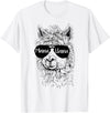 Mama Llama Funny Animal Apparel Llama Lover Mama Llama T-Shirt - White