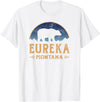 Eureka Montana Wild West Eureka Montana MT Big Sky Country Bear & Mountains T-Shirt - White