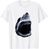 Shark Vibes Great Shark Face Graphic Ocean Bite Lovers Giant T-Shirt - White