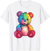 Cute Teddy Bear I Teddy Art I Kids Teddy Bear Colorful Teddy Bear T-Shirt - White
