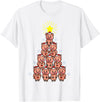 Piggy Go Cute Pig Christmas Tree Gift Shirt Farm Piggies T-Shirt - White