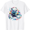 Colorful artistic polar bear gamer animal motifs Gaming Polar Bear Colorful Headset Art Gamer Polar Bear T-Shirt - White