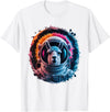 Click For Cool Space Animal Astronaut Designs Llama Men Woman Llama Colorful Space Astronaut Llama T-Shirt - White