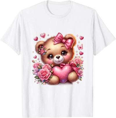 funny amazing valentine bear with heart T-Shirt